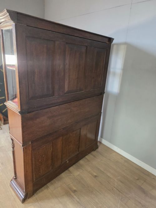1880 MORRIS CO VICTORIAN OAK CABINET DESK BY GEORGE W JACK - ADDITIONAL PHOTO 12
