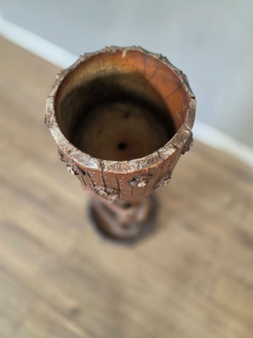 ANTIQUE 19TH CENTURY POTTERY NATURALISTIC PLANTERJARDINIERE - ADDITIONAL PHOTO 3