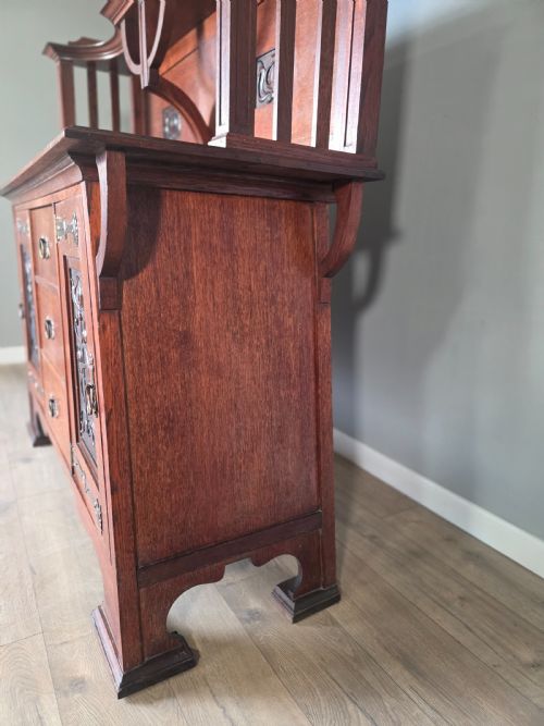ARTS AND CRAFTS 1890S OAK SIDEBOARD - ADDITIONAL PHOTO 11