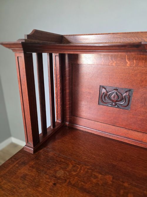 ARTS AND CRAFTS 1890S OAK SIDEBOARD - ADDITIONAL PHOTO 16