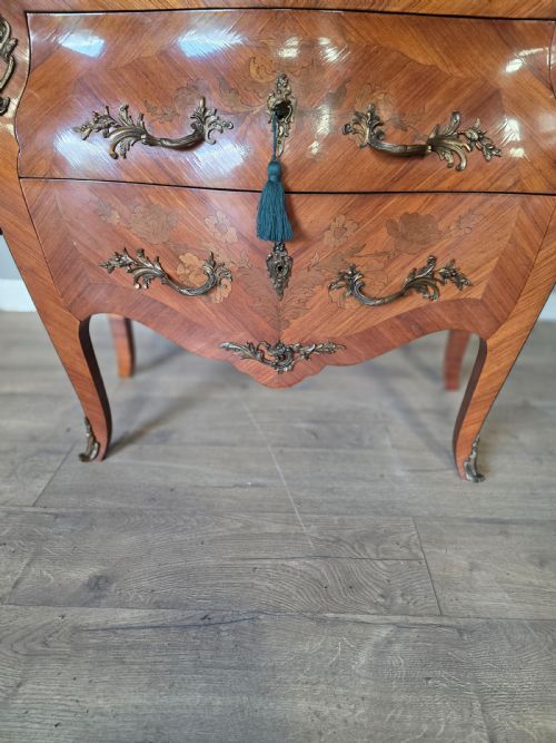 ANTIQUE FRENCH INLAID MARBLE TOP COMMODECHEST - ADDITIONAL PHOTO 16