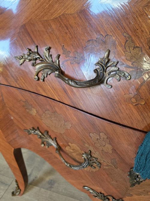 ANTIQUE FRENCH INLAID MARBLE TOP COMMODECHEST - ADDITIONAL PHOTO 17