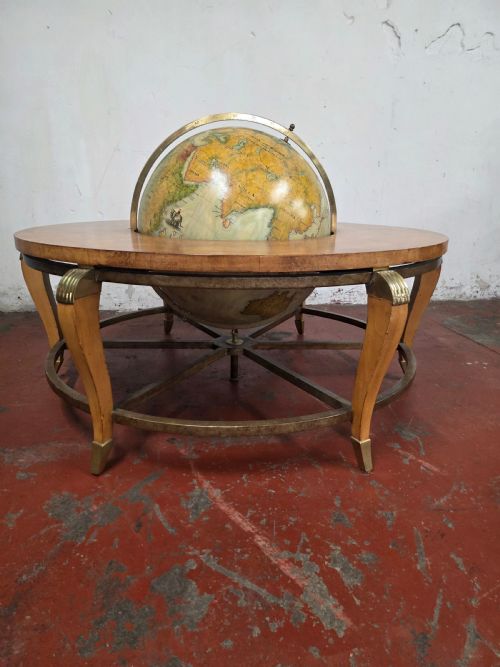1960S MIDCENTURY ERNEST HEMINGWAY COLLECTION LA MONDE GLOBE COFFEE TABLE - ADDITIONAL PHOTO 3