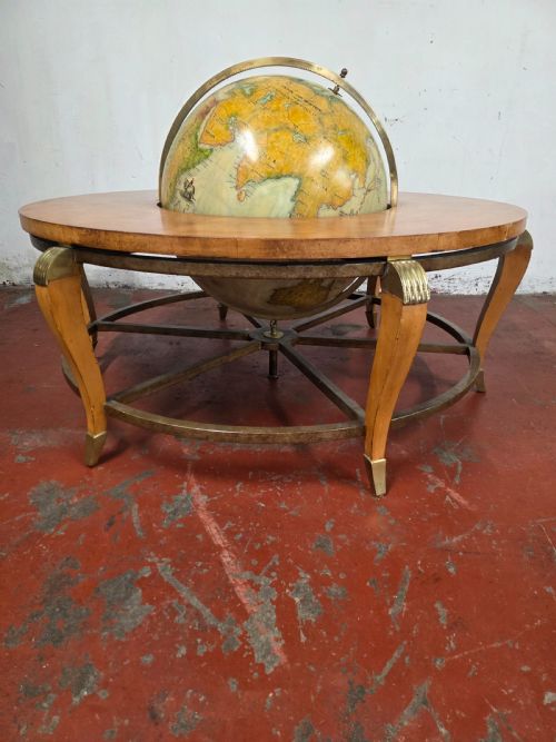1960S MIDCENTURY ERNEST HEMINGWAY COLLECTION LA MONDE GLOBE COFFEE TABLE - ADDITIONAL PHOTO 4
