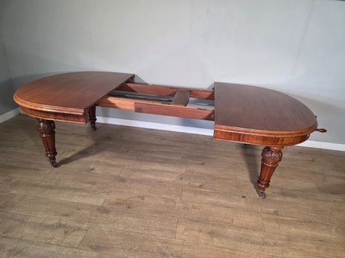 ANTIQUE VICTORIAN MAHOGANY WIND OUT TABLE 1860S - ADDITIONAL PHOTO 5