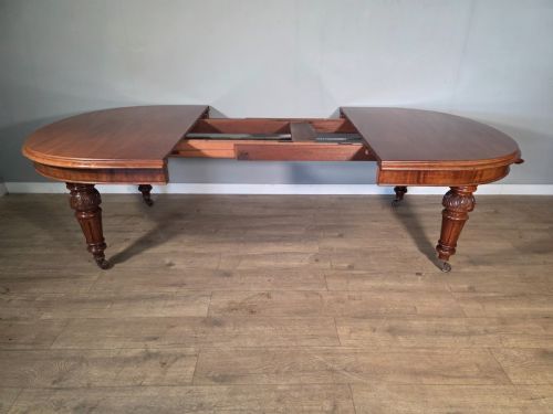 ANTIQUE VICTORIAN MAHOGANY WIND OUT TABLE 1860S - ADDITIONAL PHOTO 6