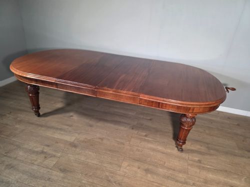 ANTIQUE VICTORIAN MAHOGANY WIND OUT TABLE 1860S - ADDITIONAL PHOTO 8