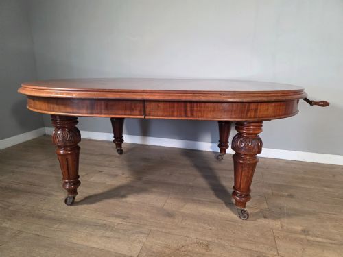 ANTIQUE VICTORIAN MAHOGANY WIND OUT TABLE 1860S - ADDITIONAL PHOTO 13