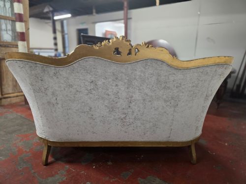 ANTIQUE VICTORIAN ORIGINAL GILT SOFA 1880S - ADDITIONAL PHOTO 12