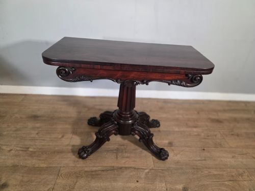 ANTIQUE EARLY VICTORIAN ROSEWOOD TEA TABLE 1850S - ADDITIONAL PHOTO 1
