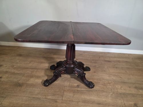 ANTIQUE EARLY VICTORIAN ROSEWOOD TEA TABLE 1850S - ADDITIONAL PHOTO 11