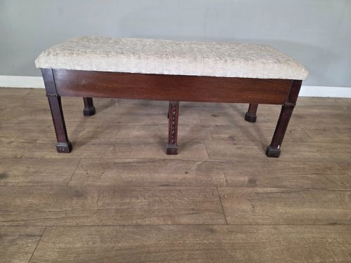 ANTIQUE MAHOGANY ADAMS STYLE LARGE STOOLWINDOW SEAT 18TH CENTURY - ADDITIONAL PHOTO 1
