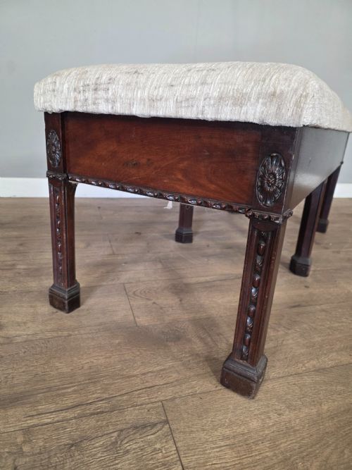 ANTIQUE MAHOGANY ADAMS STYLE LARGE STOOLWINDOW SEAT 18TH CENTURY - ADDITIONAL PHOTO 6