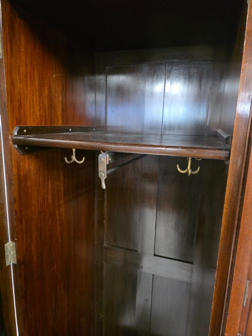 ANTIQUE WALNUT LATE VICTORIAN PRINCESS COMBINATION WARDROBE - ADDITIONAL PHOTO 12