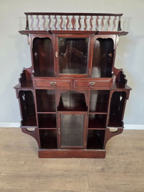 Antique Arts and Crafts Mahogany Bookcase