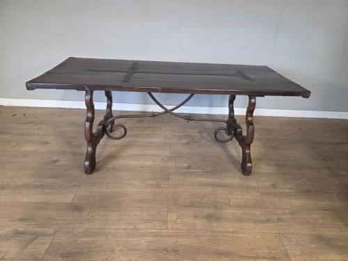 Antique Oak Catalonia Style Refectory Table