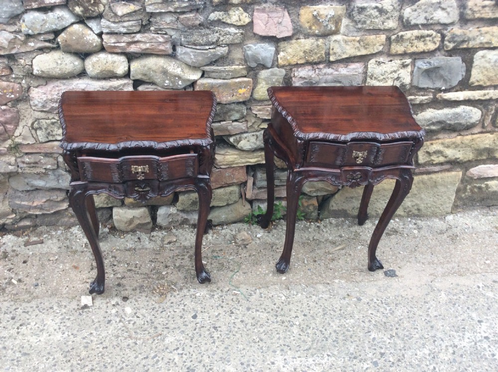 Pair of continental bedside chests