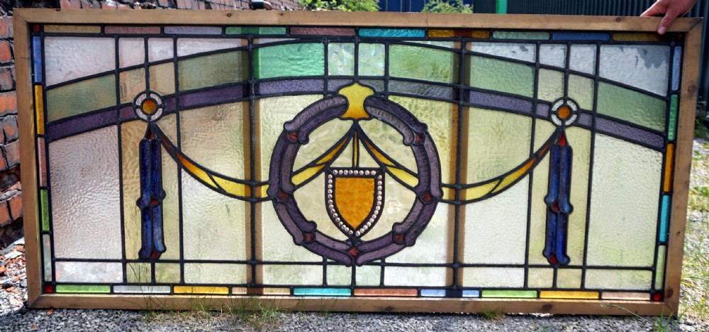 A fantastic original large stained glass window