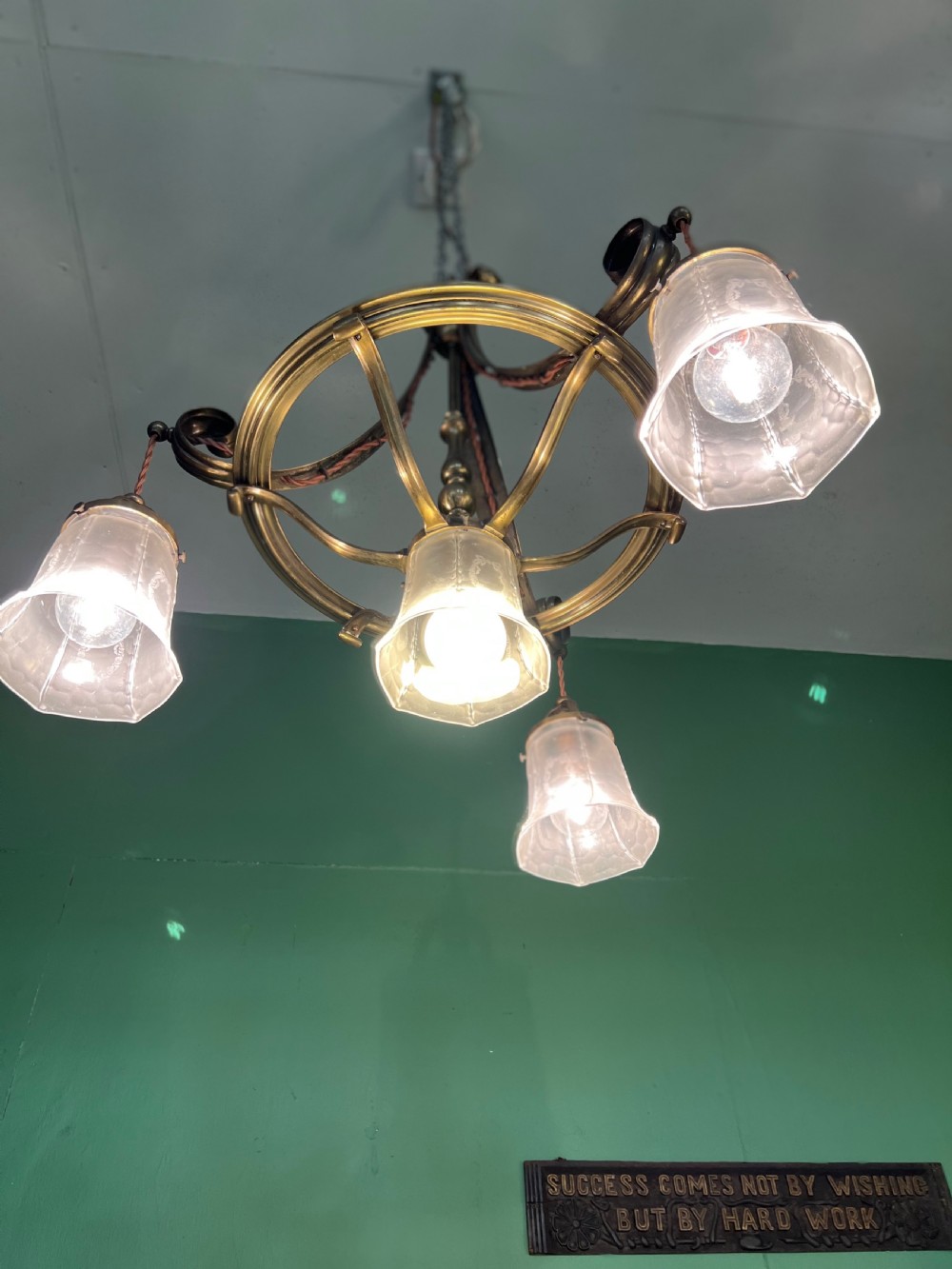 A good quality Edwardian copper chandelier View II