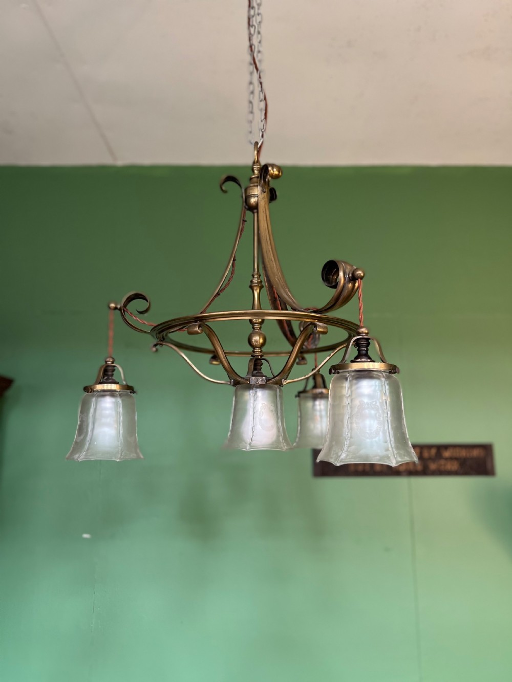 A good quality Edwardian copper chandelier View IV