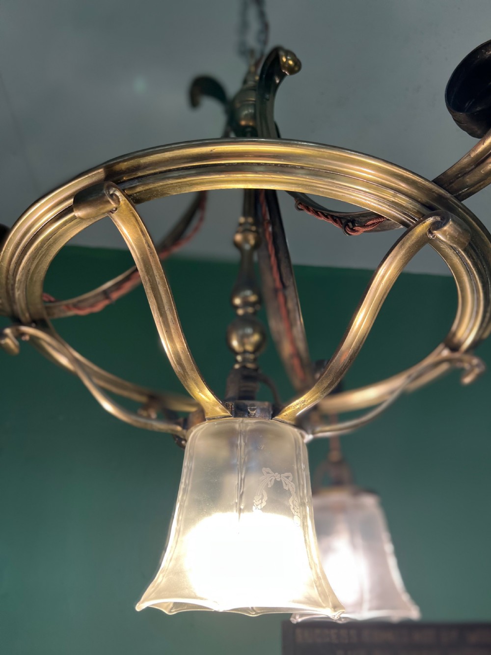 A good quality Edwardian copper chandelier View VI