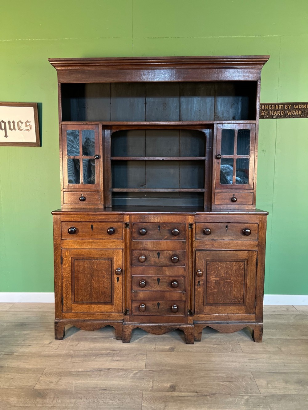 A charming and original oak Anglesey Welsh dresser