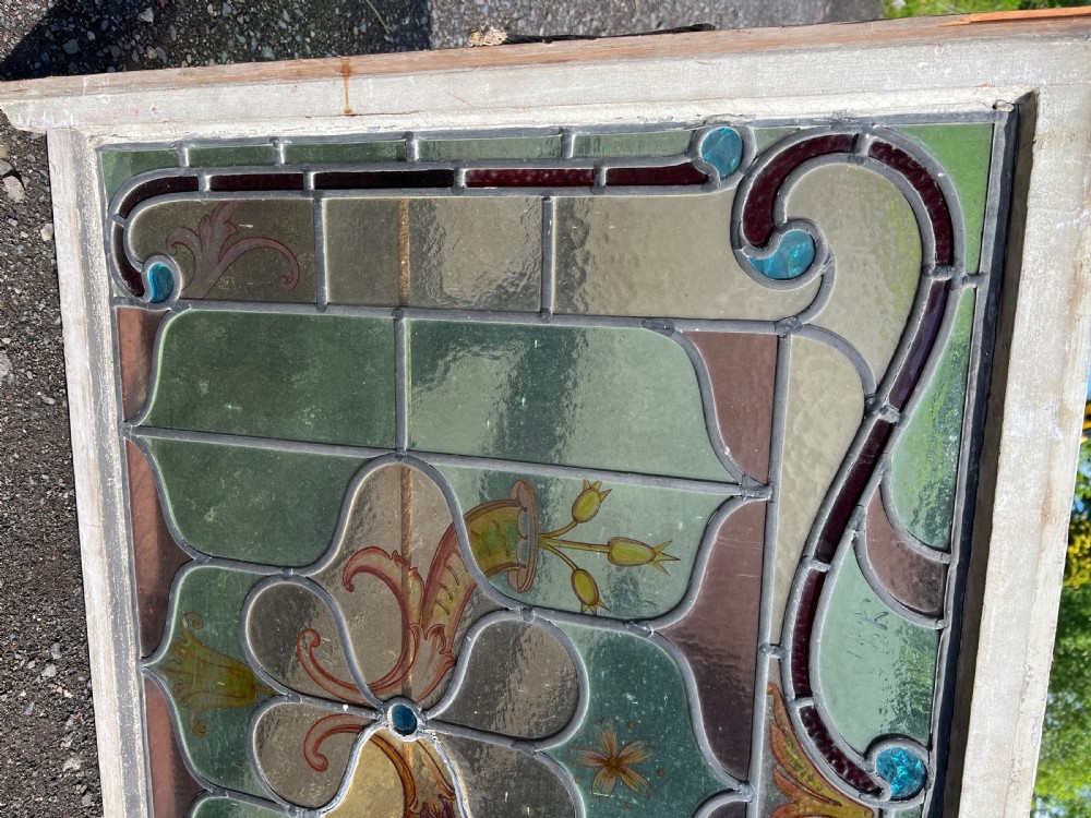 A fantastic painted and leaded glass window View IV