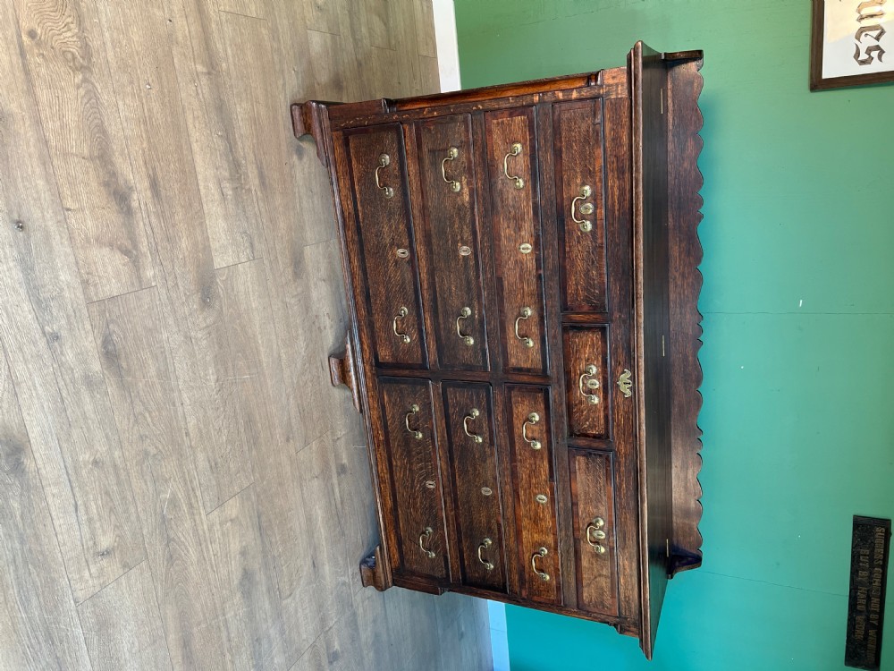 A good honest traditional oak Lancashire mule chest View IV