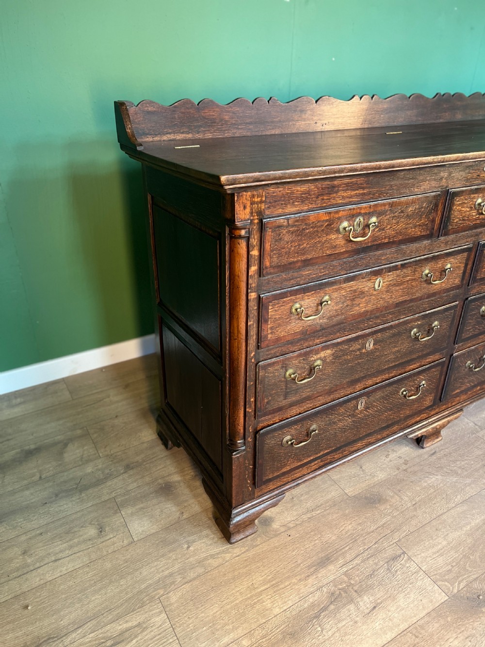 A good honest traditional oak Lancashire mule chest View VI