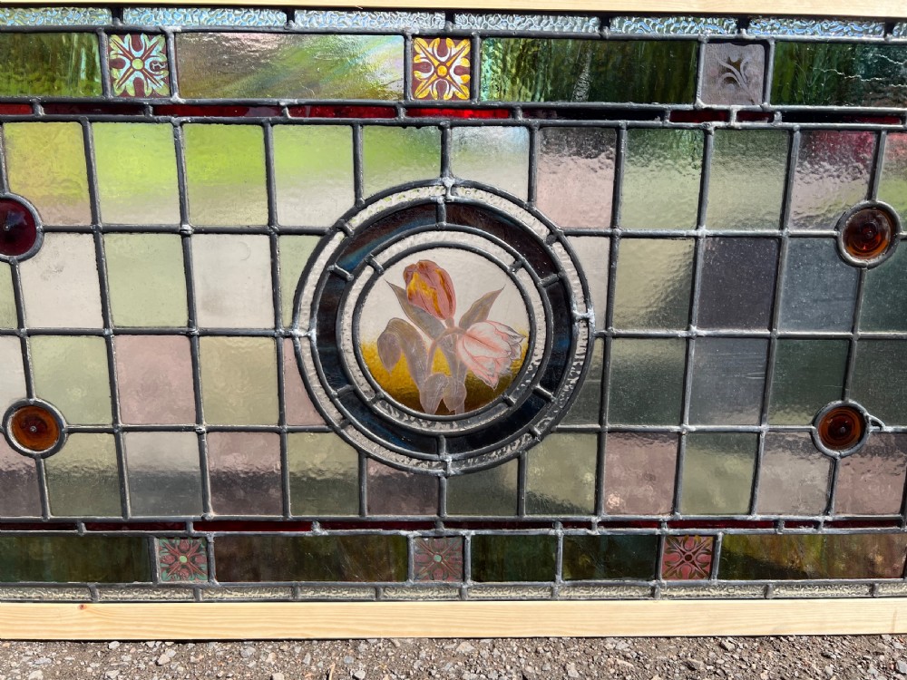 a large painted and leaded glass window View II