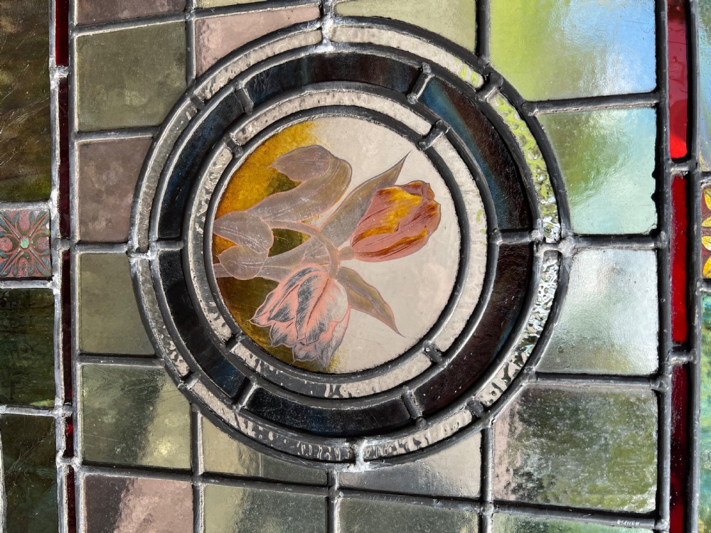 a large painted and leaded glass window View III