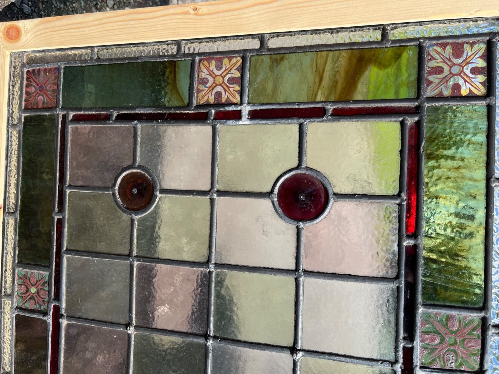 a large painted and leaded glass window View V