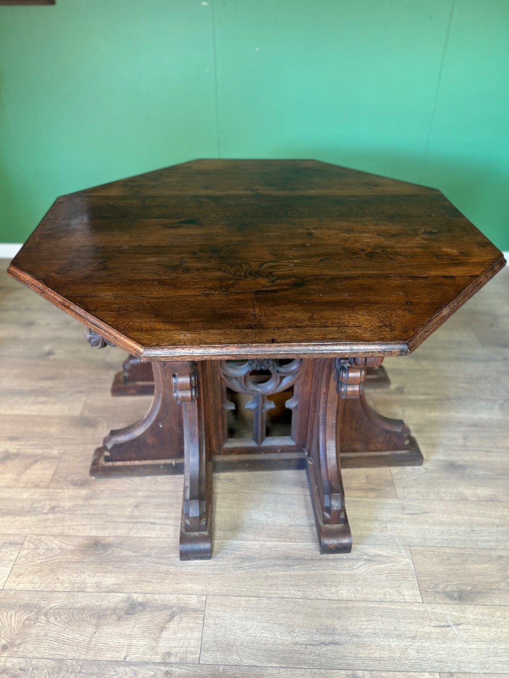 Huge gothic centre table, in the style of pugin View II