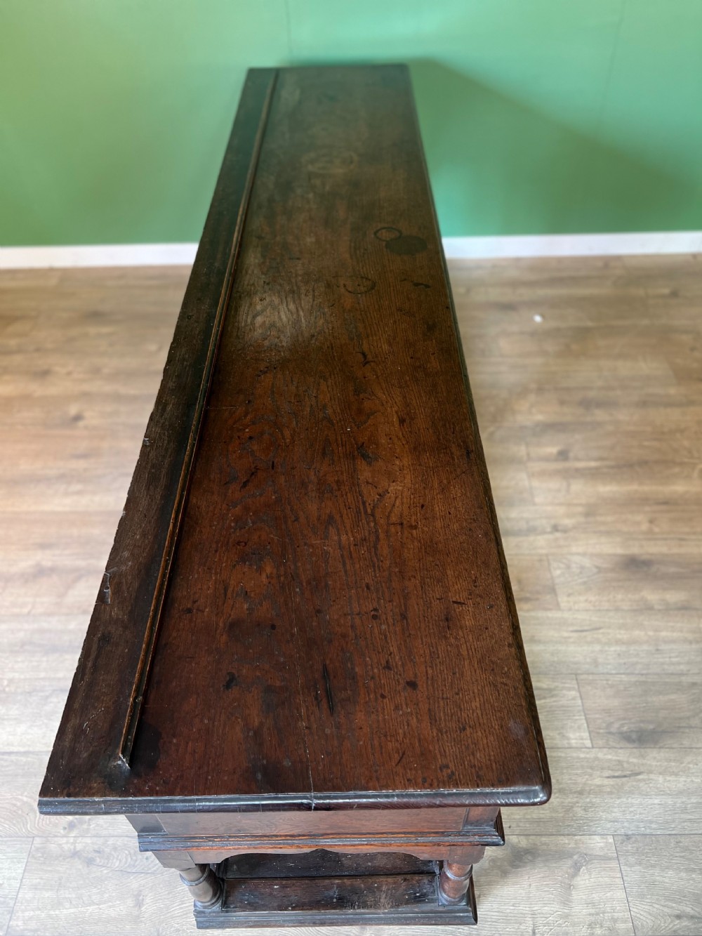 An outstanding exceptionally large oak Montgomeryshire dresser base  View VI