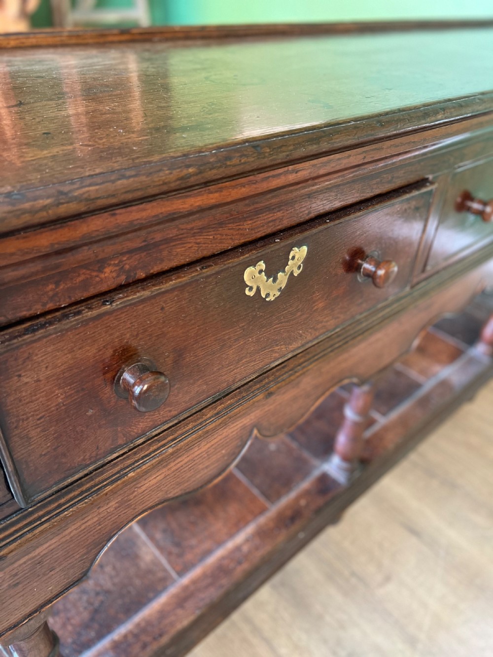 An outstanding exceptionally large oak Montgomeryshire dresser base  View VII
