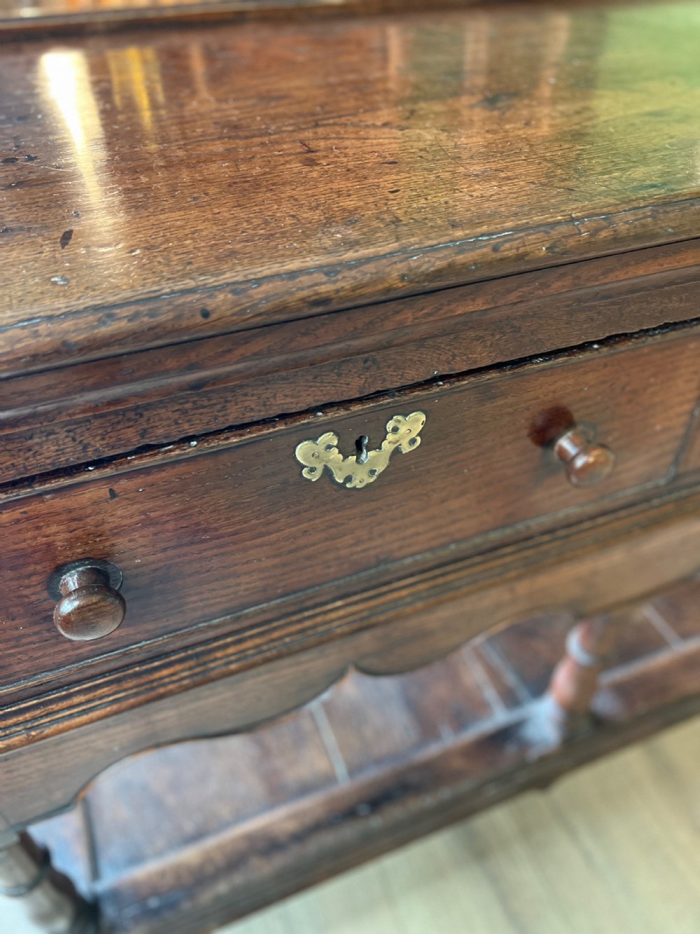 An outstanding exceptionally large oak Montgomeryshire dresser base  View VIII