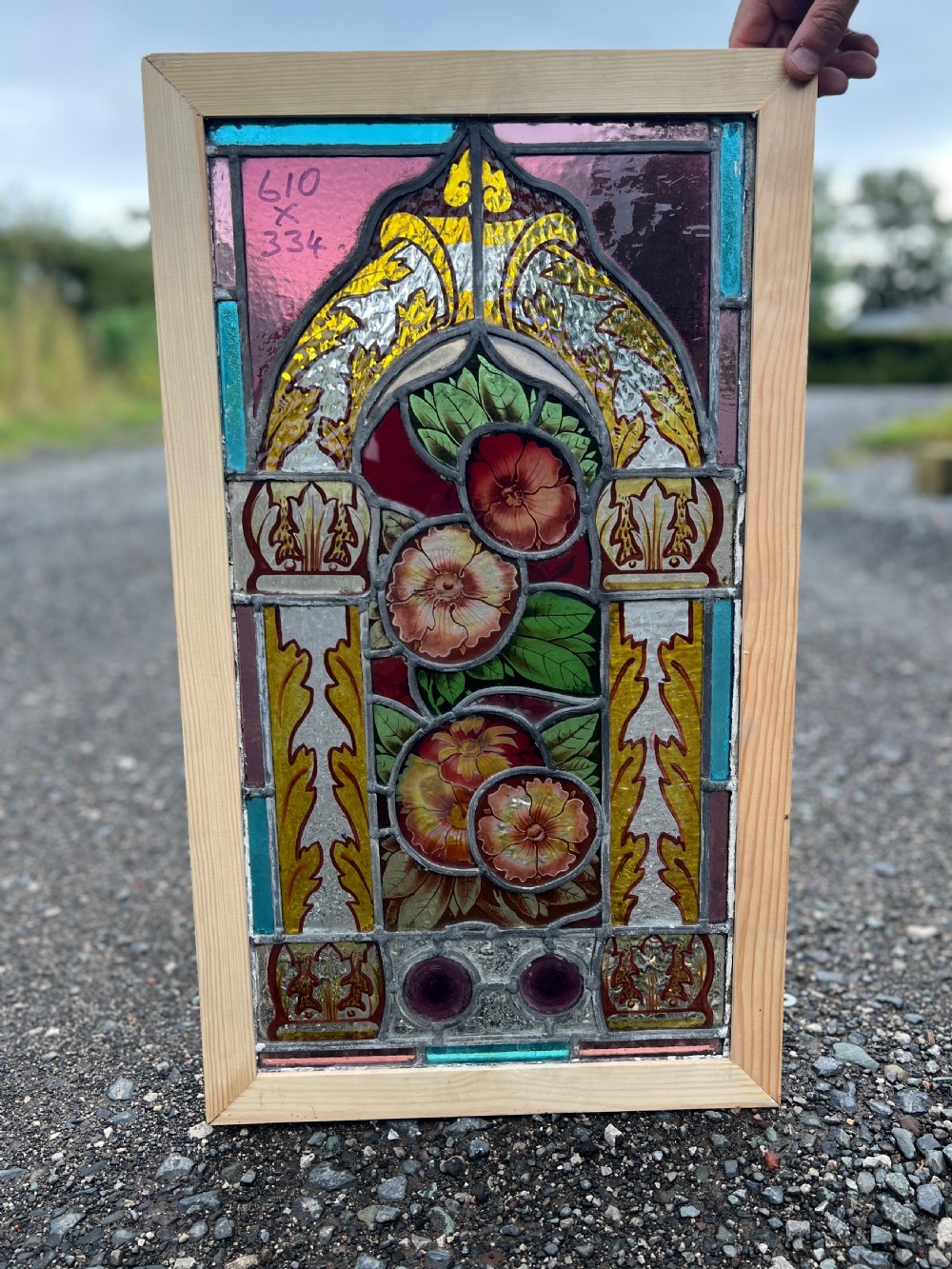 Stained glass window - painted with fruit 2