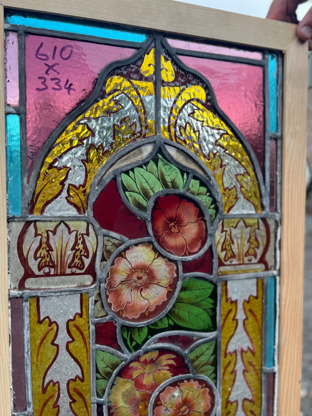 Stained glass window - painted with fruit 2 View II