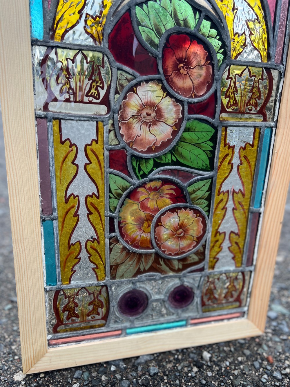 Stained glass window - painted with fruit 2 View III