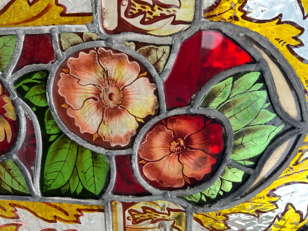 Stained glass window - painted with fruit 2 View IV