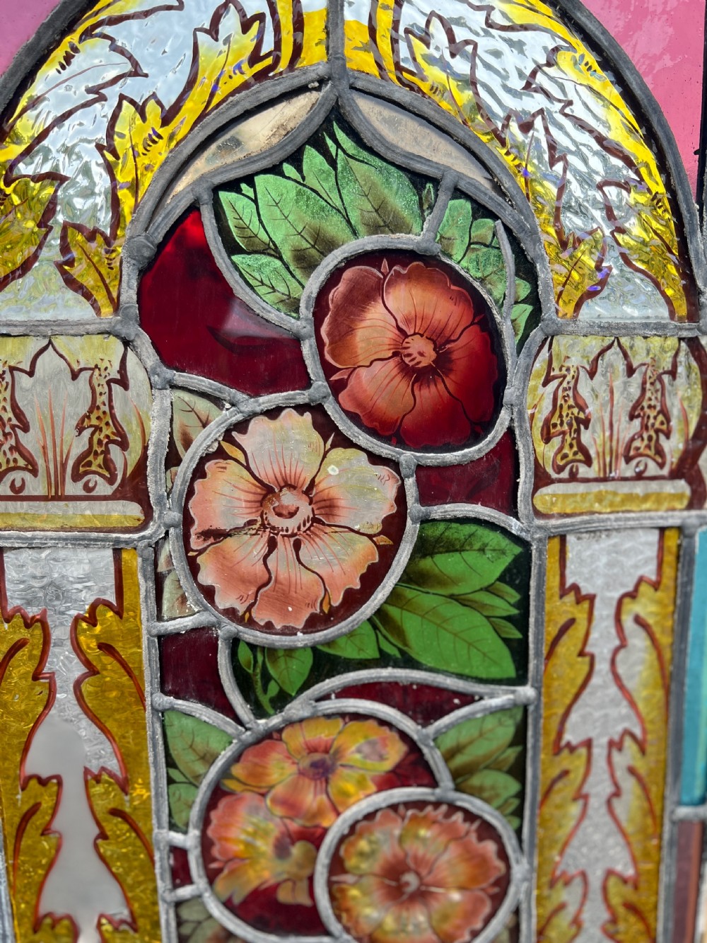 Stained glass window - painted with fruit 3 View II