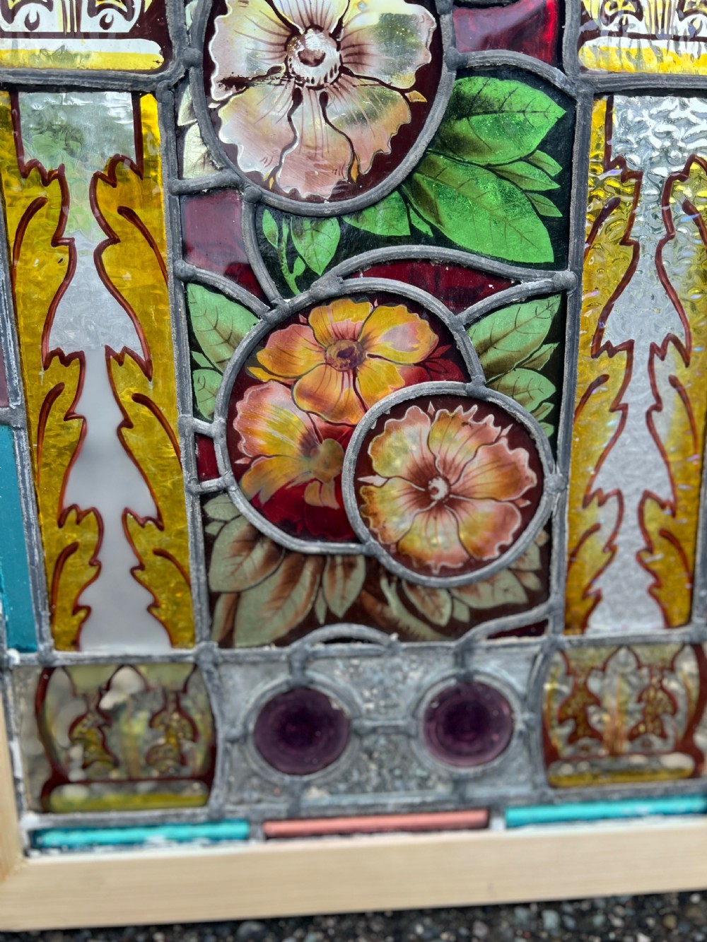 Stained glass window - painted with fruit 3 View IV