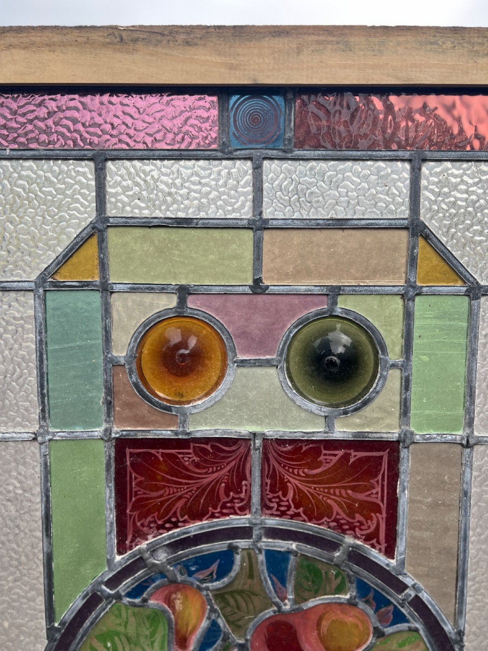 large stained glass window - painted fruit View III