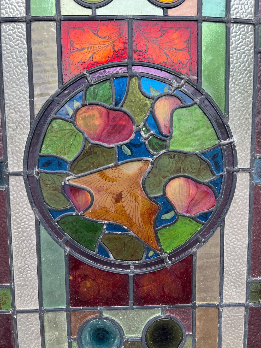 large stained glass window - painted fruit View V