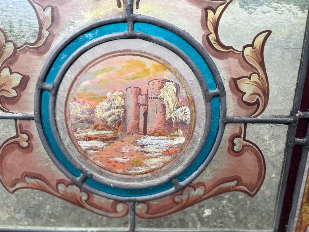stained glass double window - painted scenes View VI
