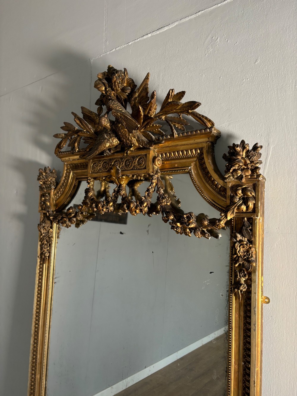 A fine antique English pier mirror View II