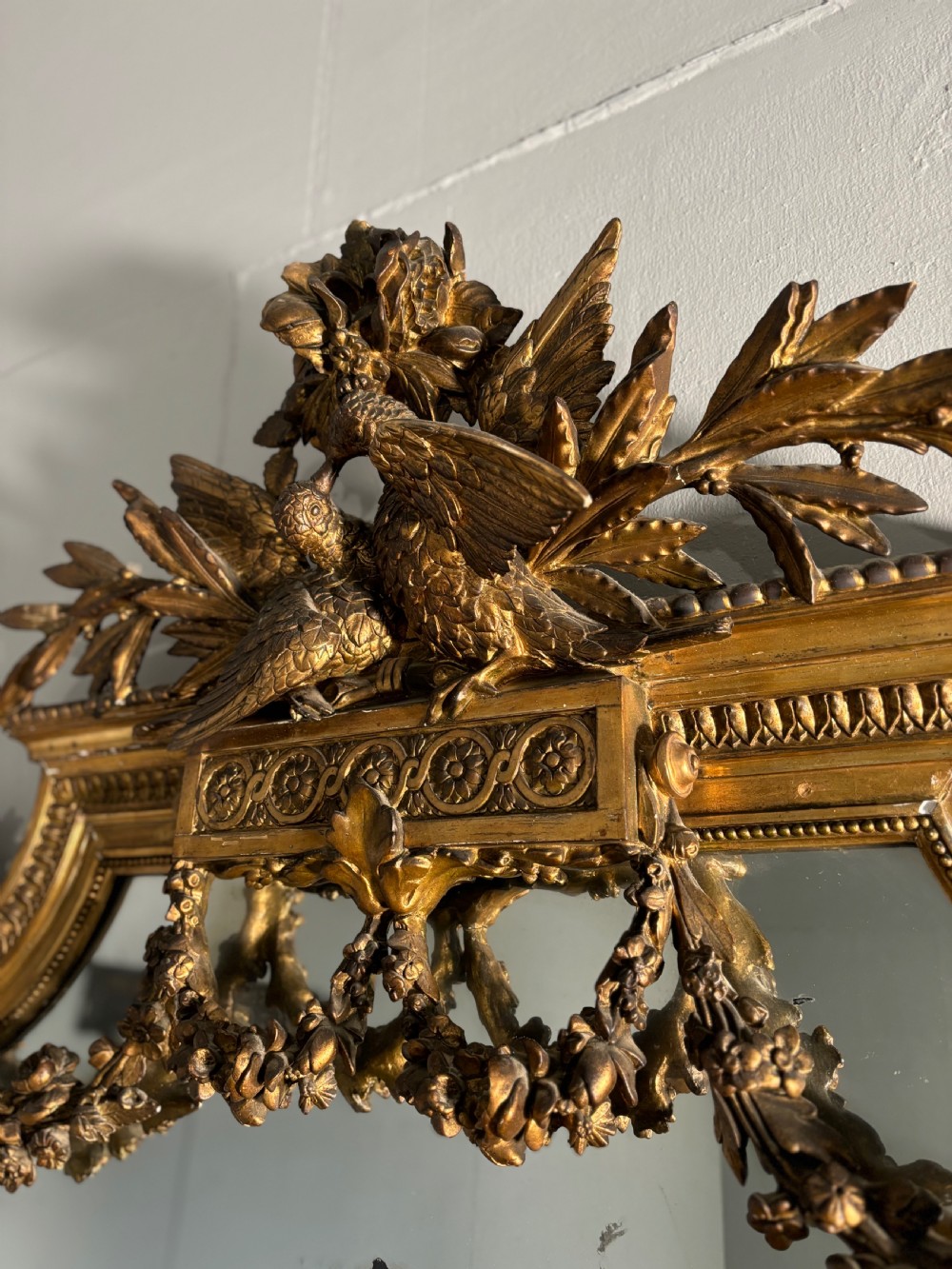 A fine antique English pier mirror View IV