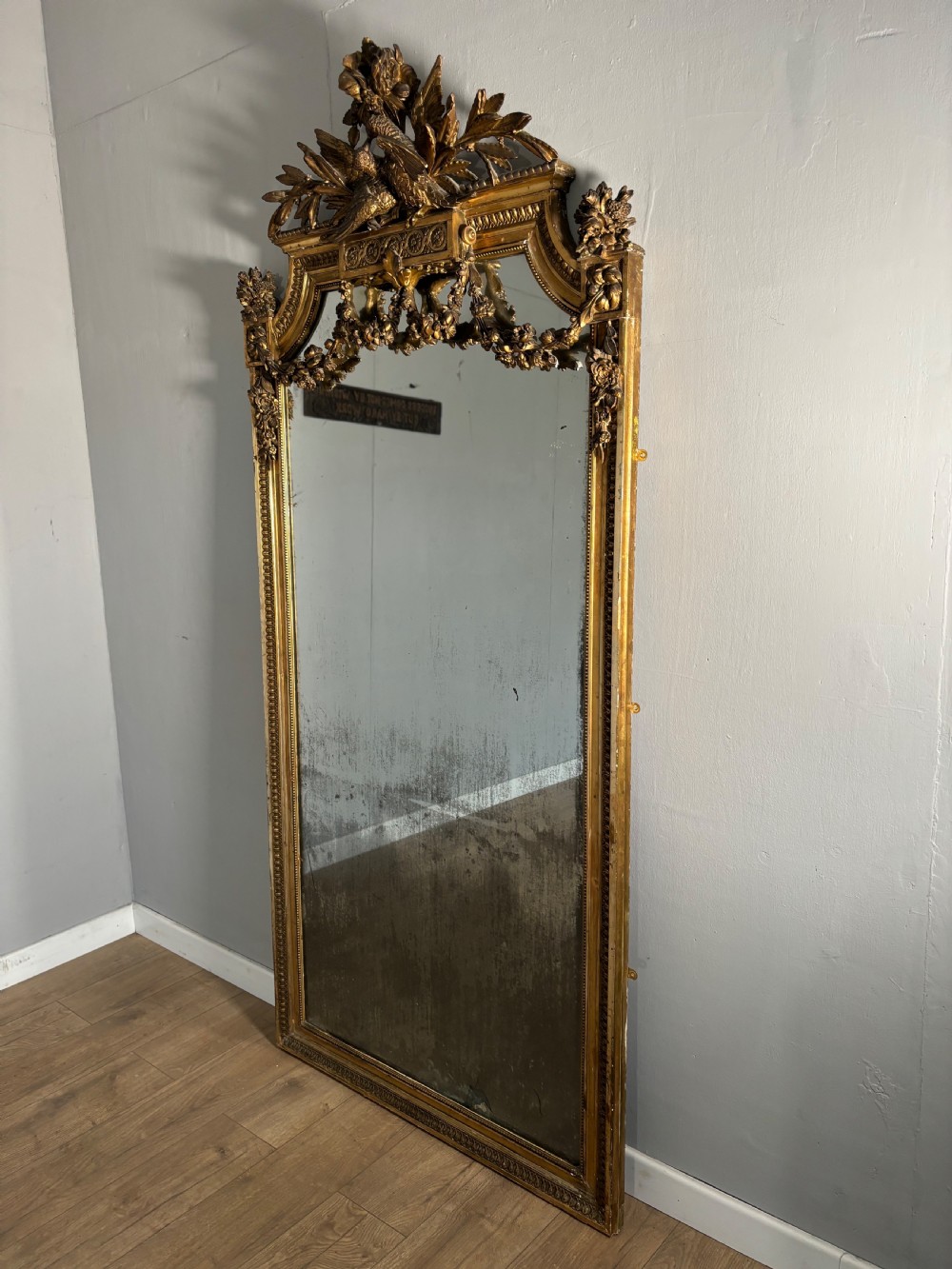 A fine antique English pier mirror View VIII