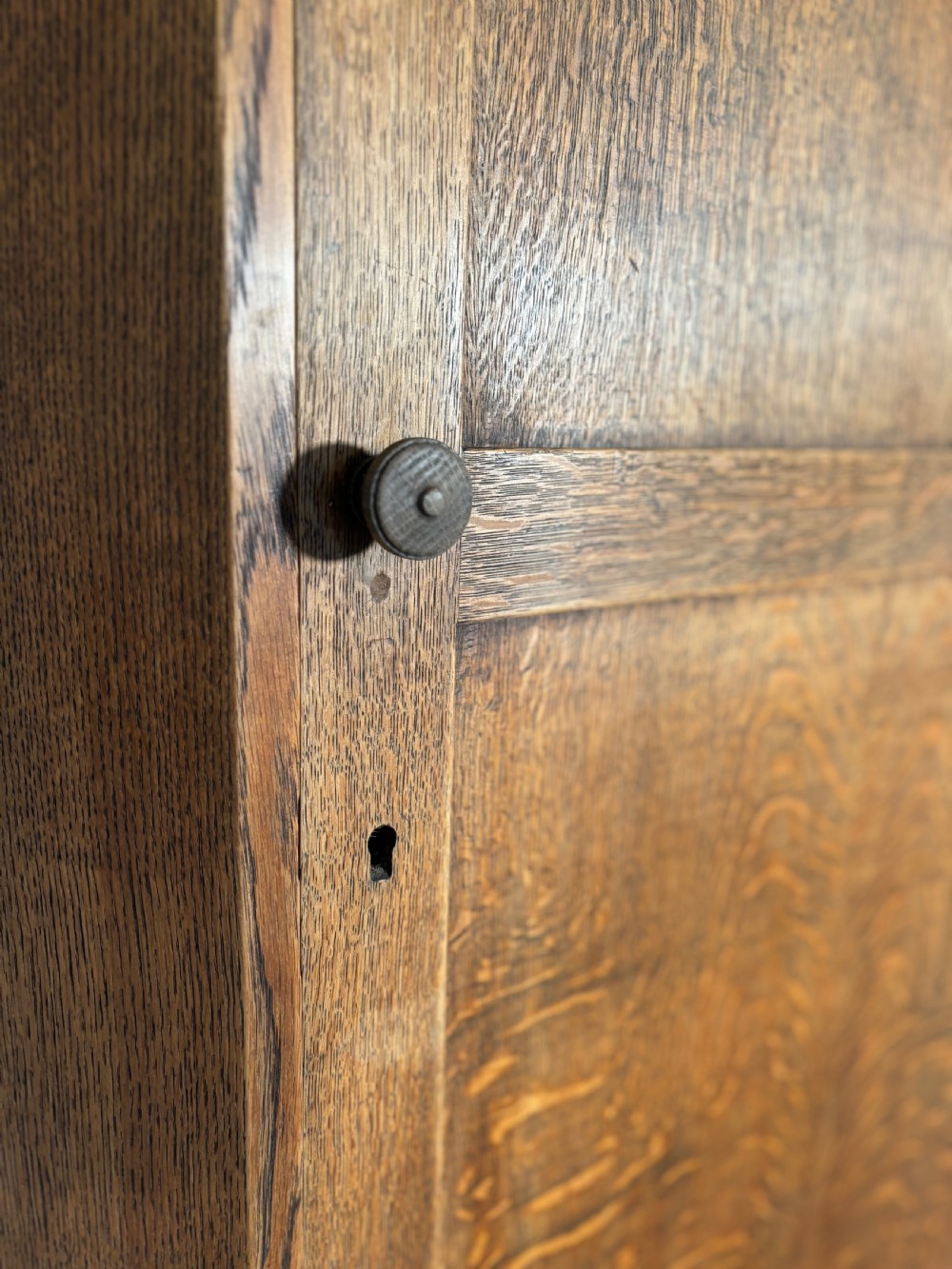 Edwardian Antique Oak Heals Corner Wardrobe View VI