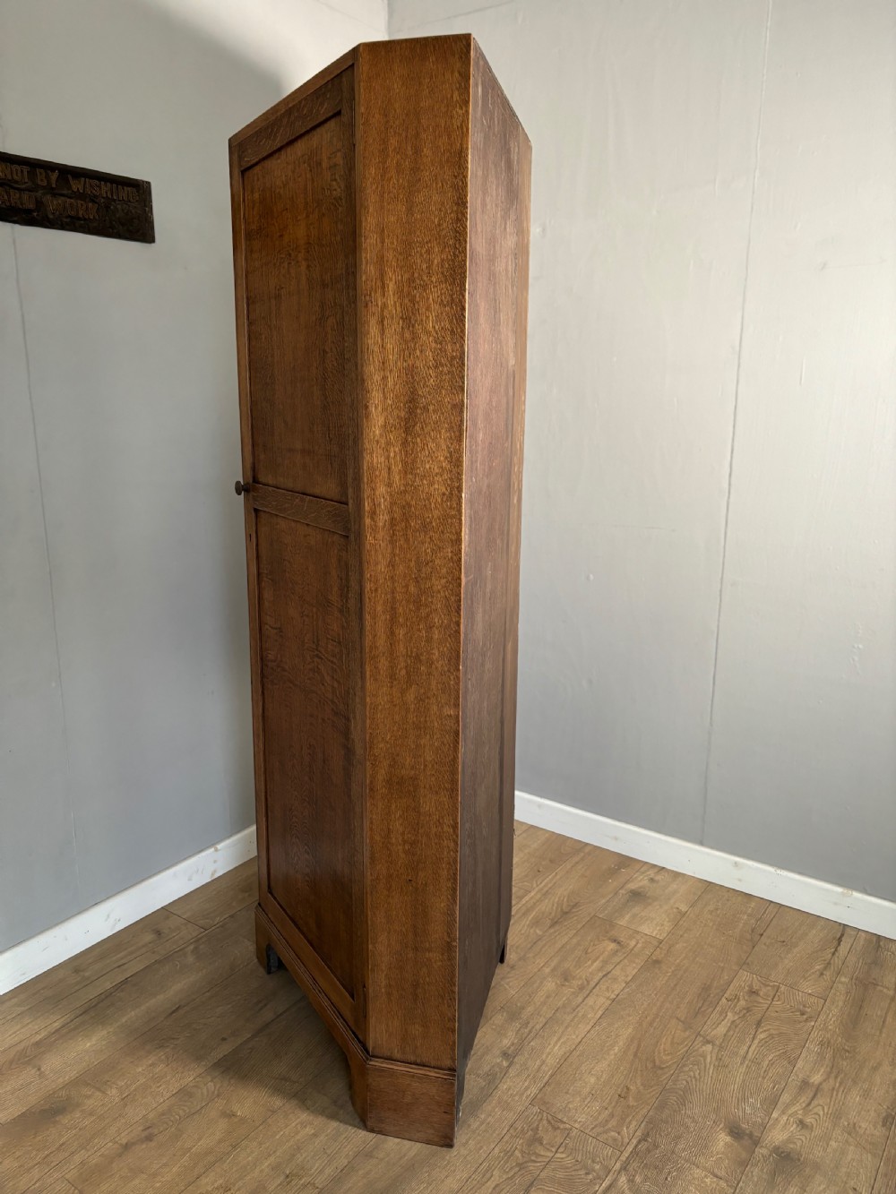 Edwardian Antique Oak Heals Corner Wardrobe View VII